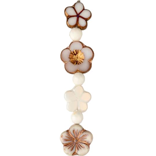 6 Packs: 14 ct. (84 total) Winter Garden Czech Glass Flower Bead Mix by Bead Landing&#x2122;